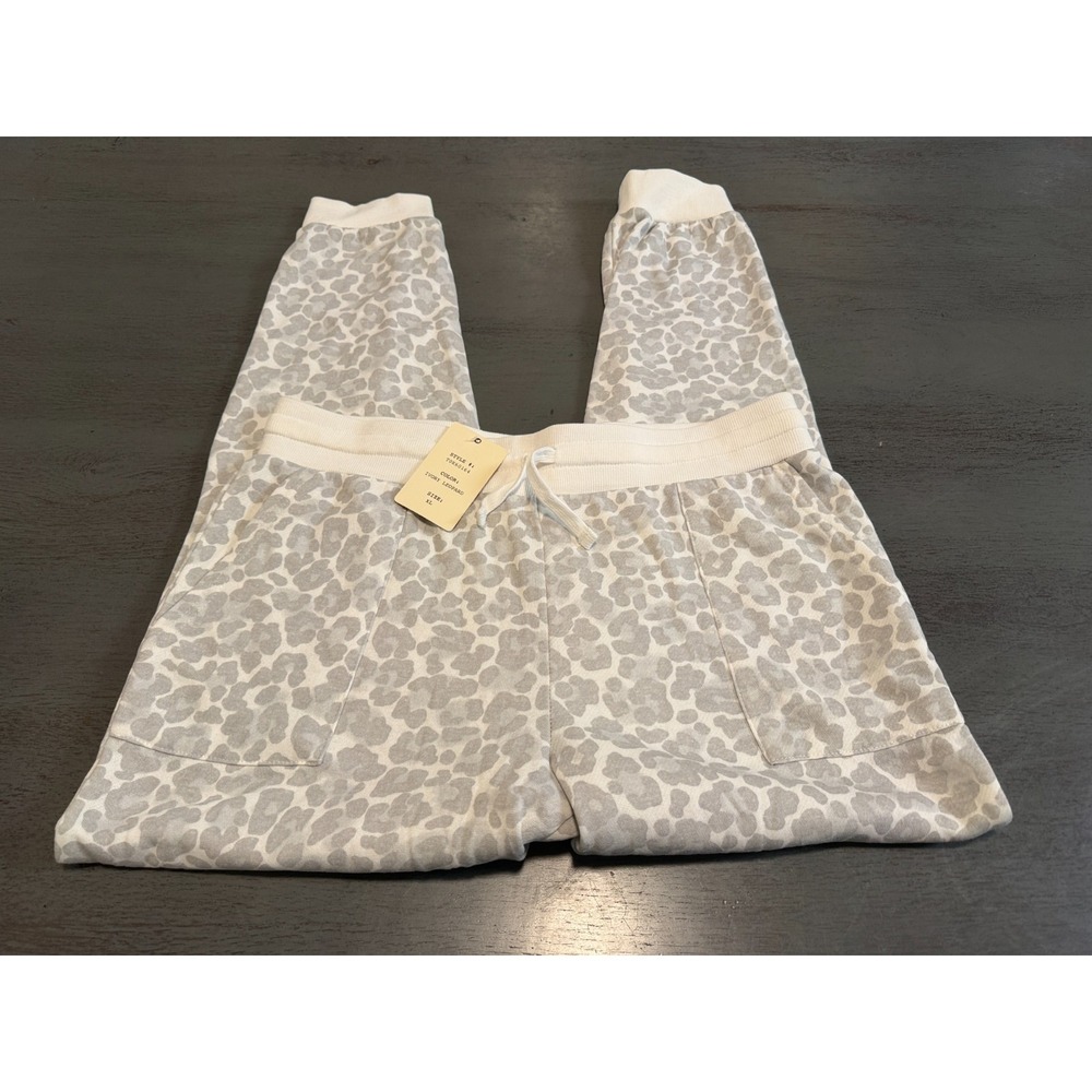 NWT gray white animal print HIPPIE ROSE  sweat pants sweat pants size XL